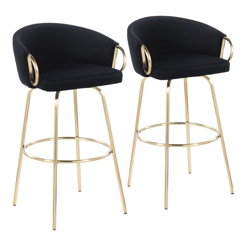 Claire 30" Fixed Height Barstool - Set Of 2